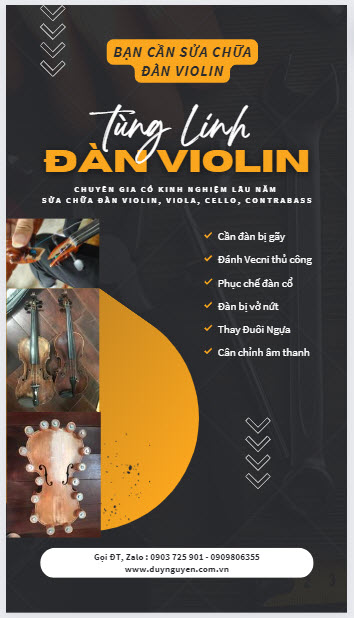 Sua Dan Violin-phuc hoi dan violin cu-danh vecni dan violin-am thanh hay